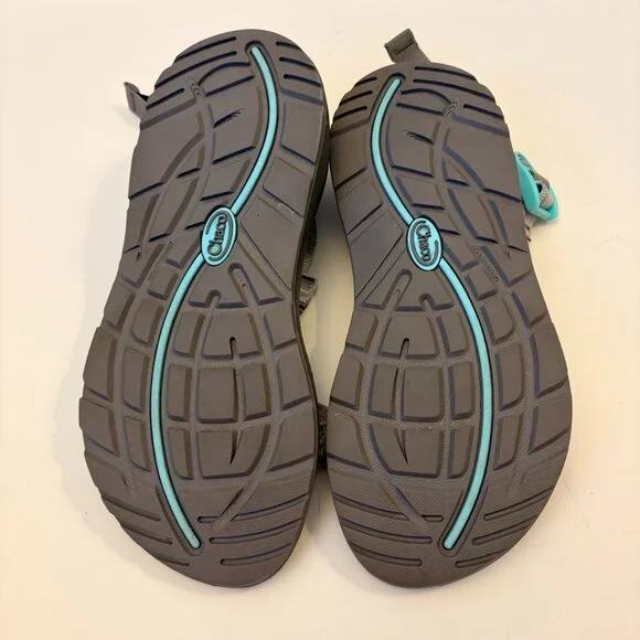 Chaco Z Cloud 2 Z2 Size 8 Women Candy Gray Turquoise Sport Sandal EUC - Picture 5 of 6
